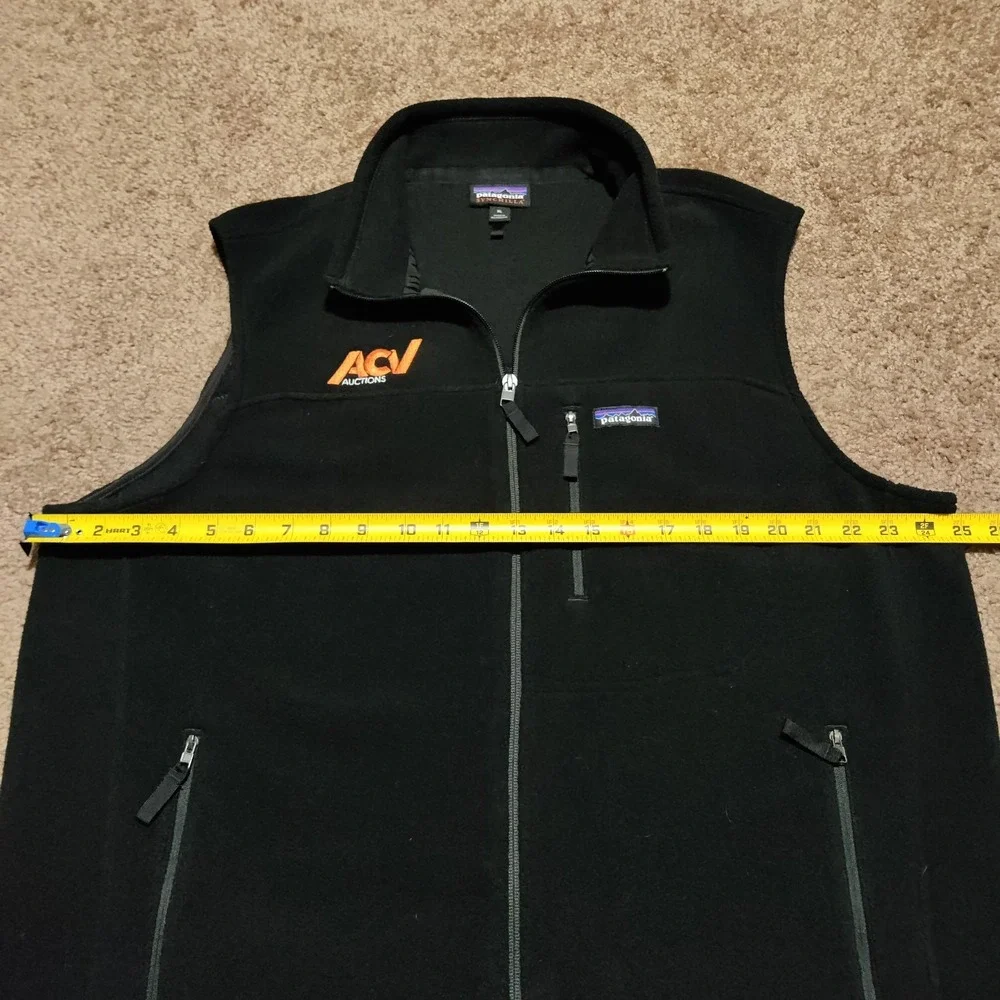 Patagonia Better Sweater Fleece Black Embroidery Vest Men's Size XL Full Zip